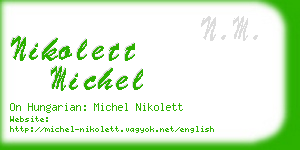 nikolett michel business card